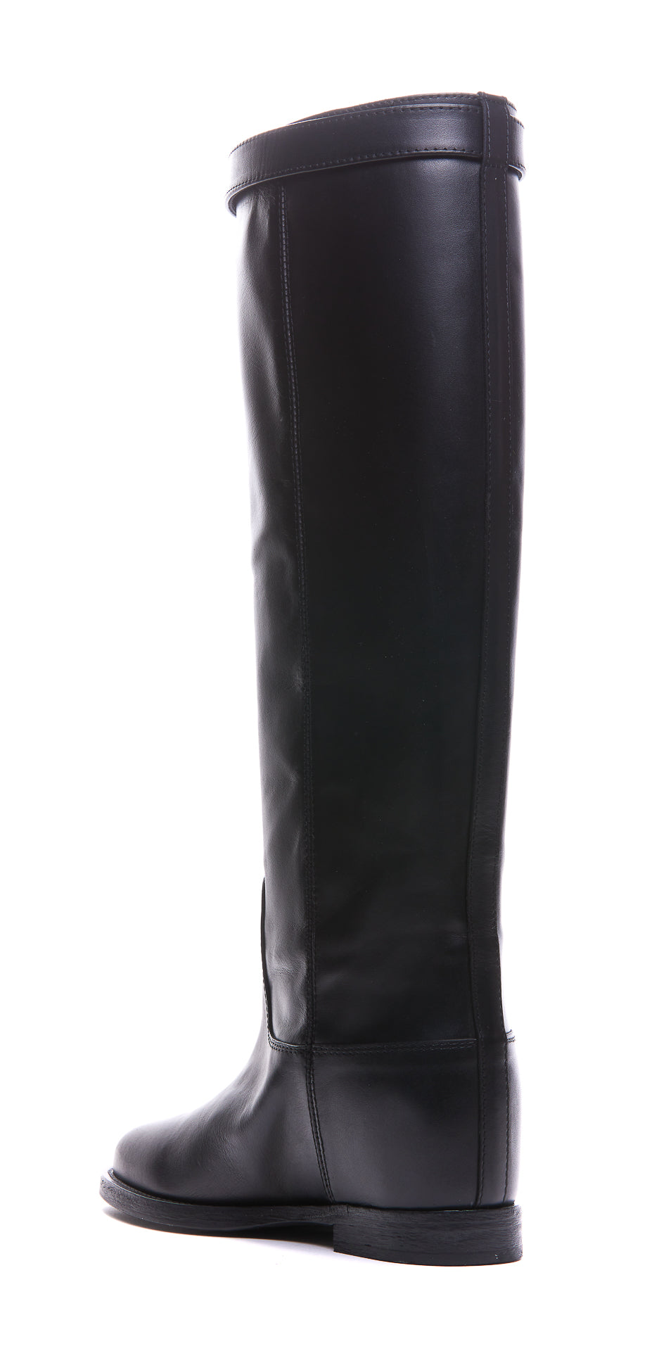 Via Roma 15 Boots Black Calf Leather/leather Sole