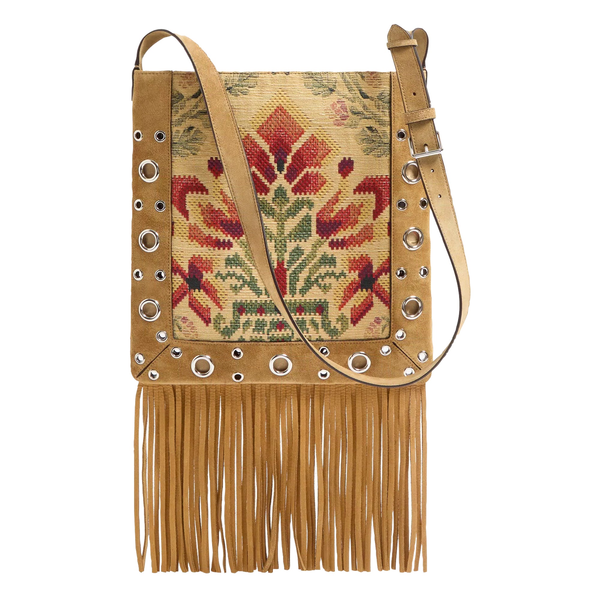 Valentino Garavani Bags Beige Fabric E Calf Leather