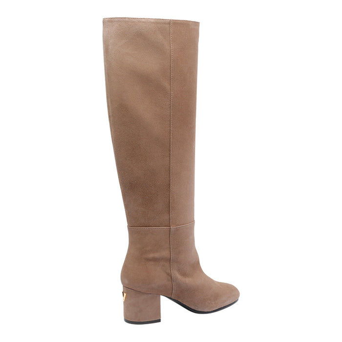 Via Roma 15 Boots Beige Leather Suede