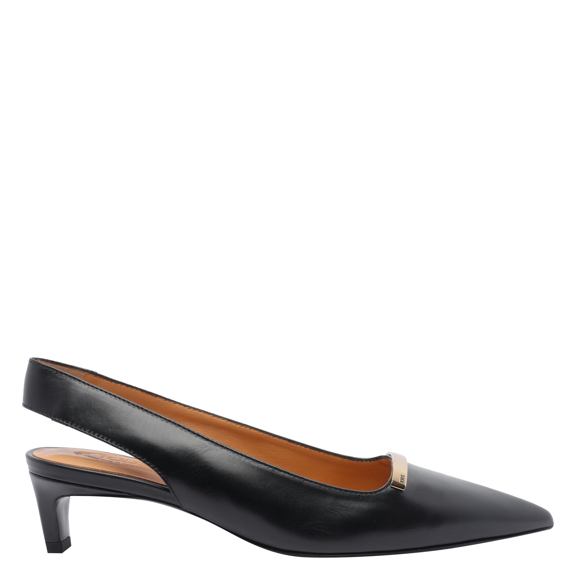 Tods With Heel Black Leather