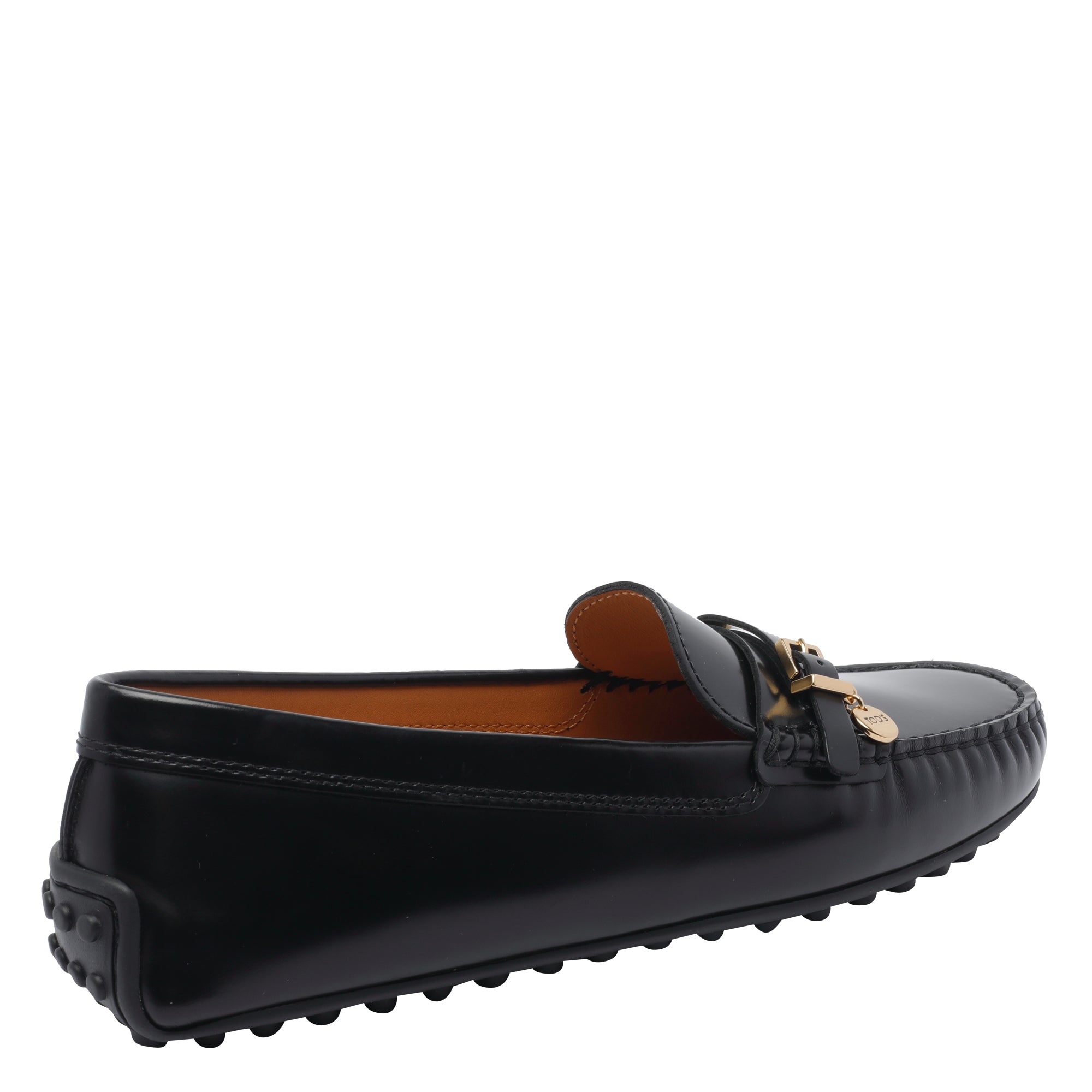 Tods Flat shoes Black Leather Rubber Sole