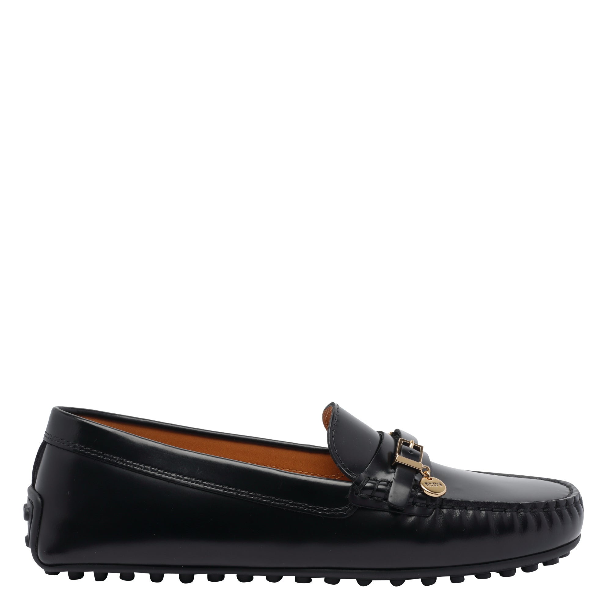 Tods Flat shoes Black Leather Rubber Sole