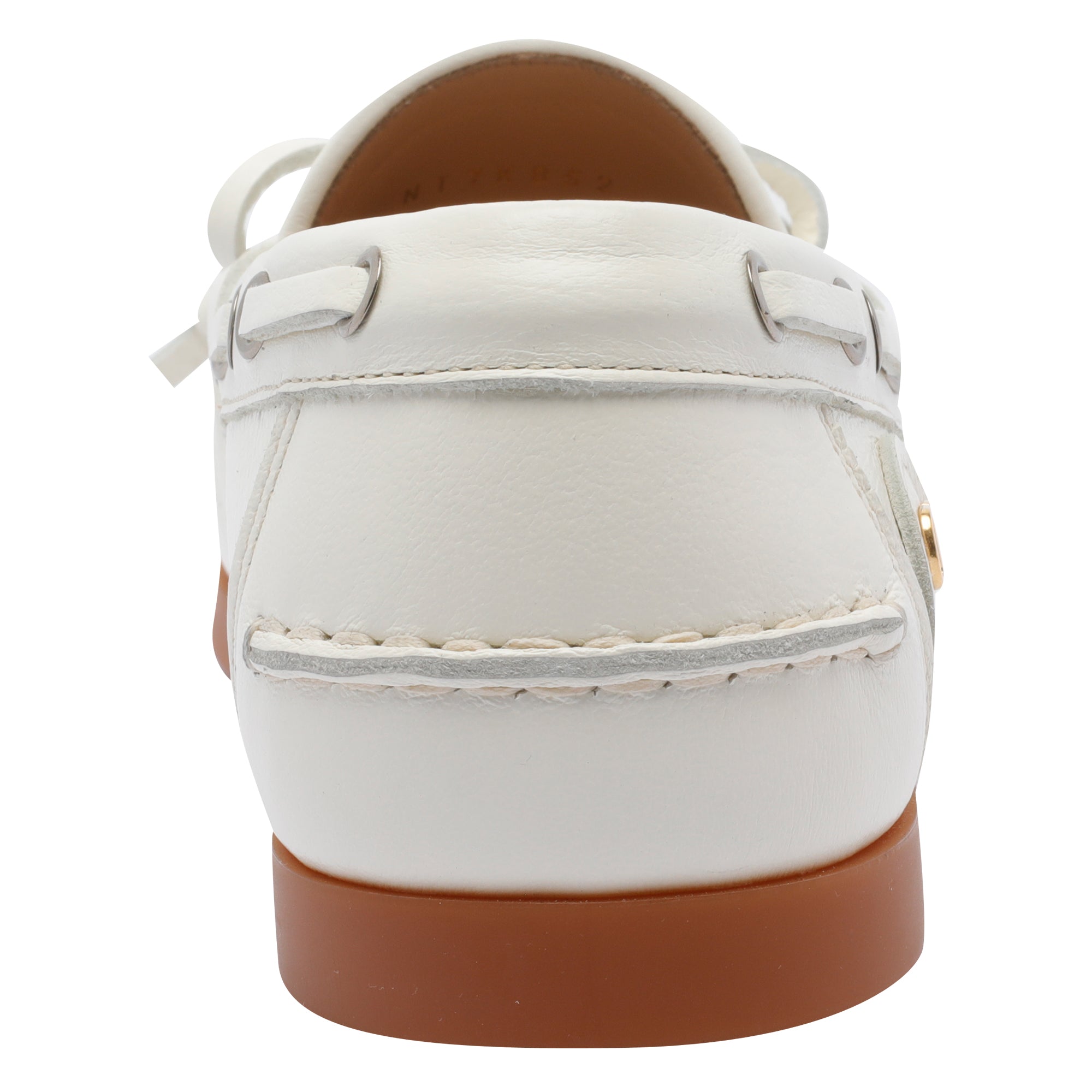 Valentino Garavani Flat Shoes White Leather Rubber Sole
