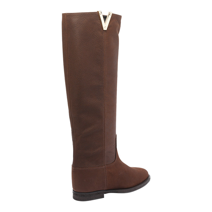 Via Roma 15 Boots Brown Leather Rubber Sole