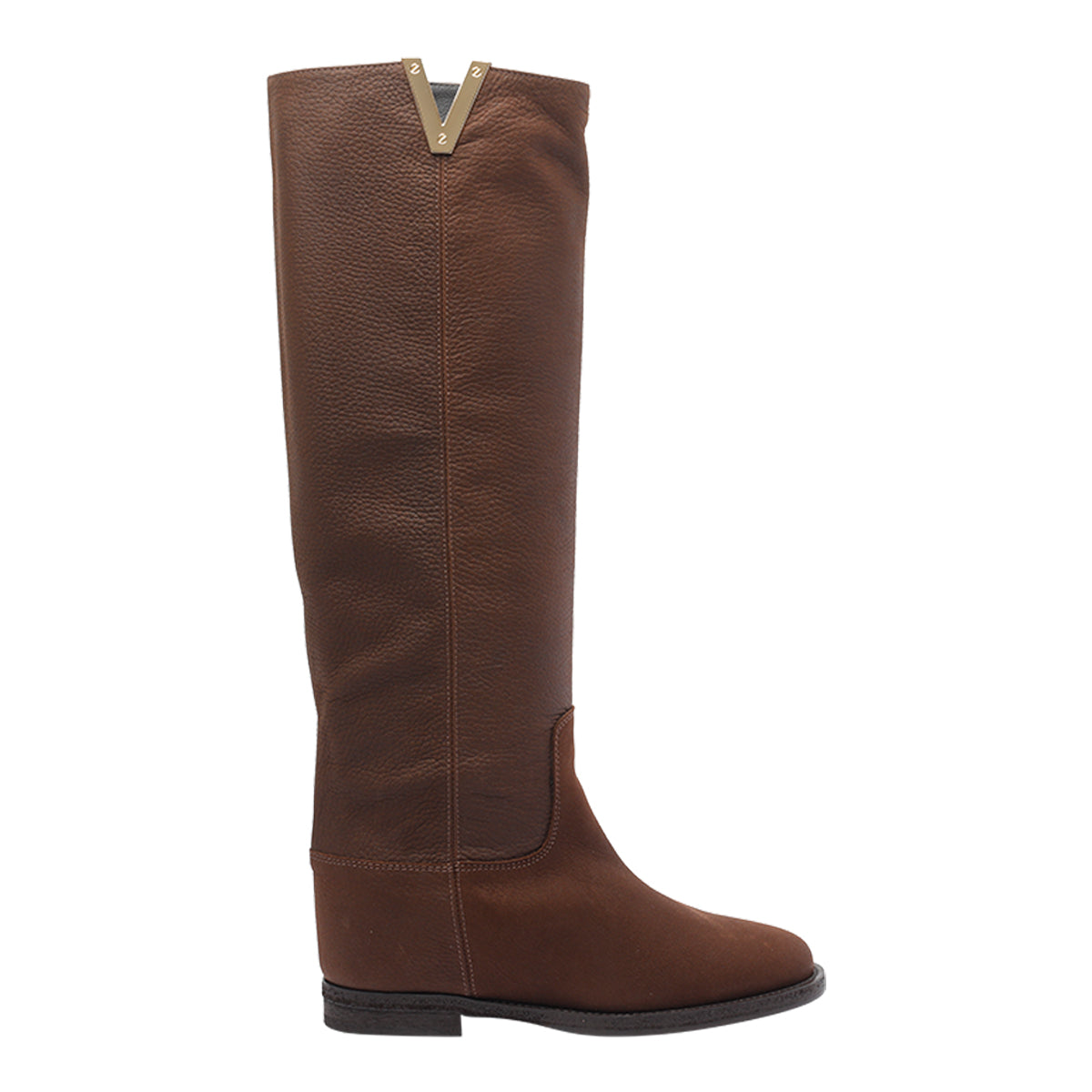 Via Roma 15 Boots Brown Leather Rubber Sole