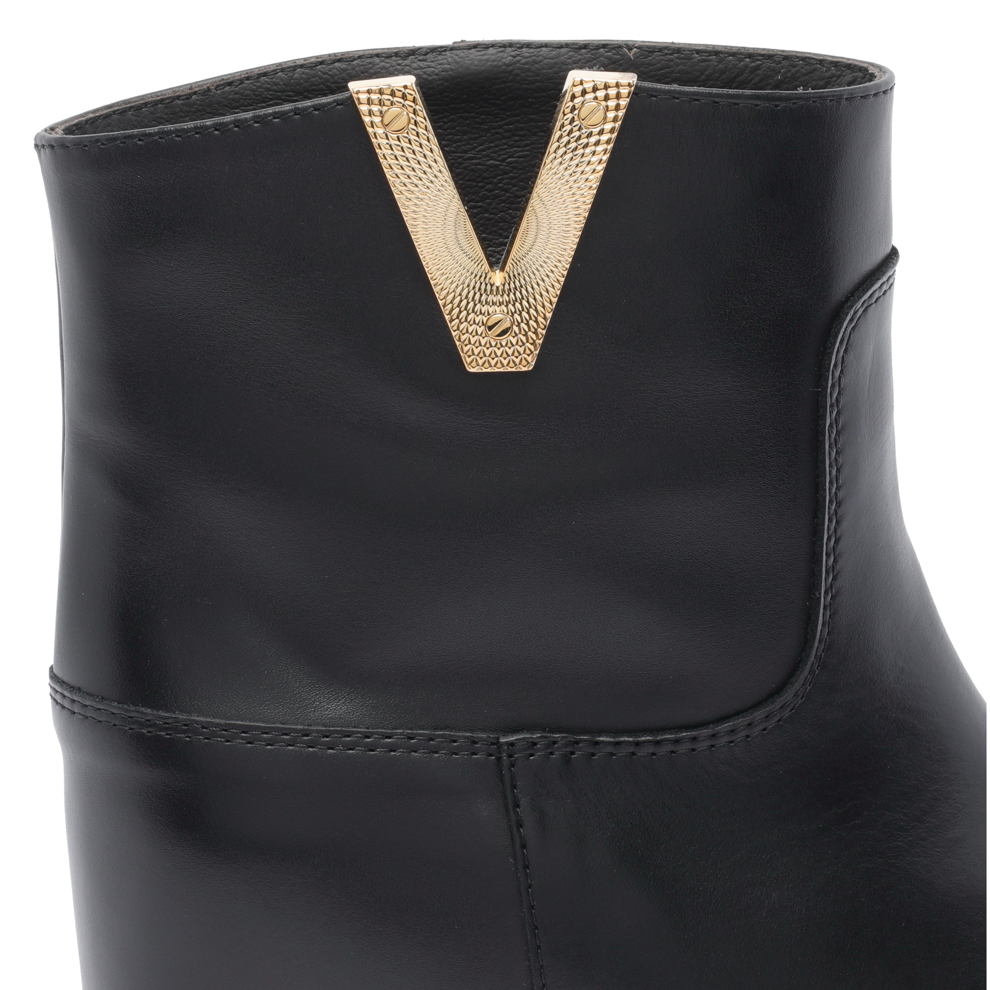 Via Roma 15 Boots Black Leather Rubber Sole
