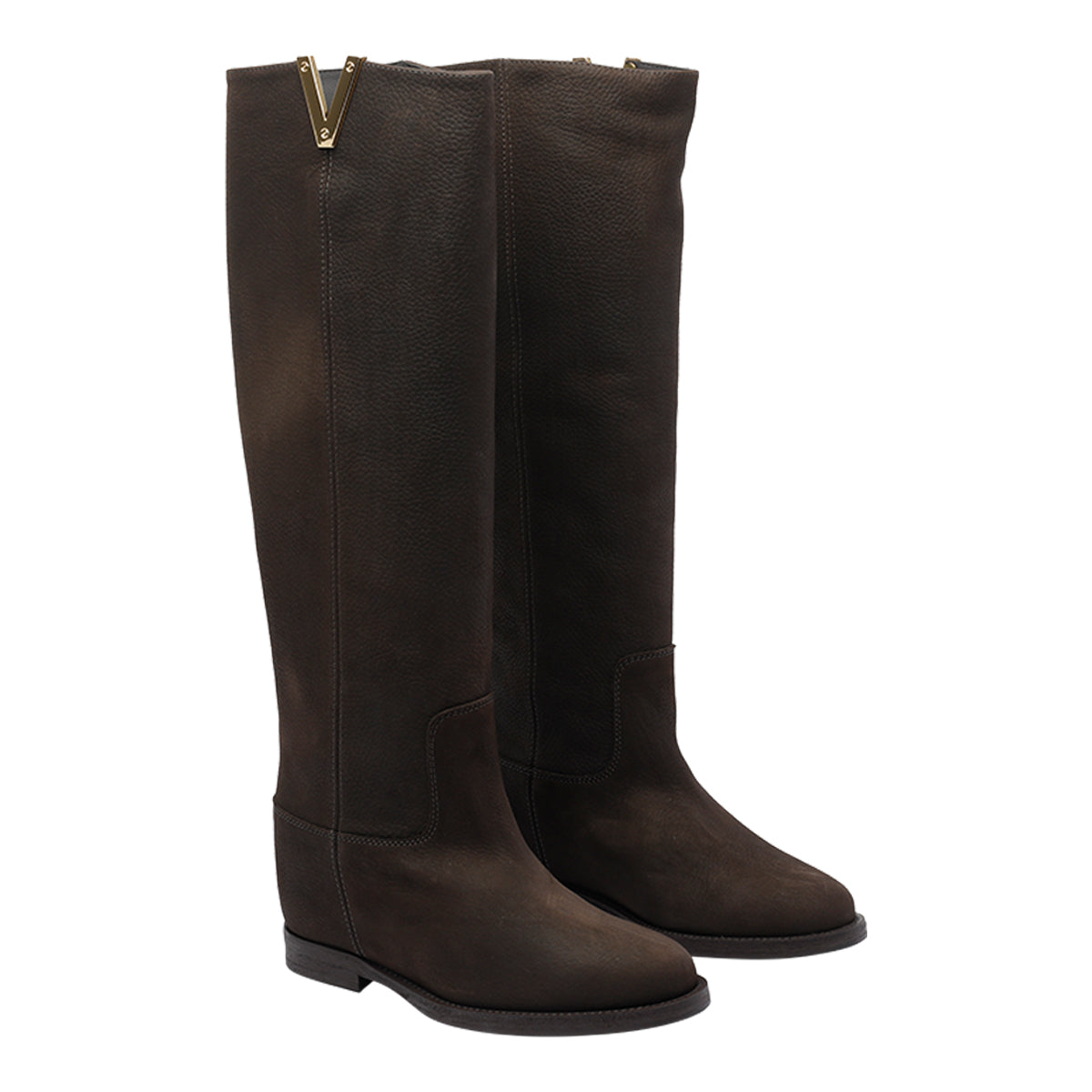 Via Roma 15 Boots Brown Leather Rubber Sole