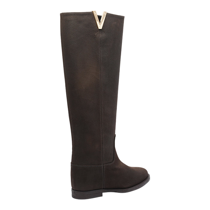 Via Roma 15 Boots Brown Leather Rubber Sole