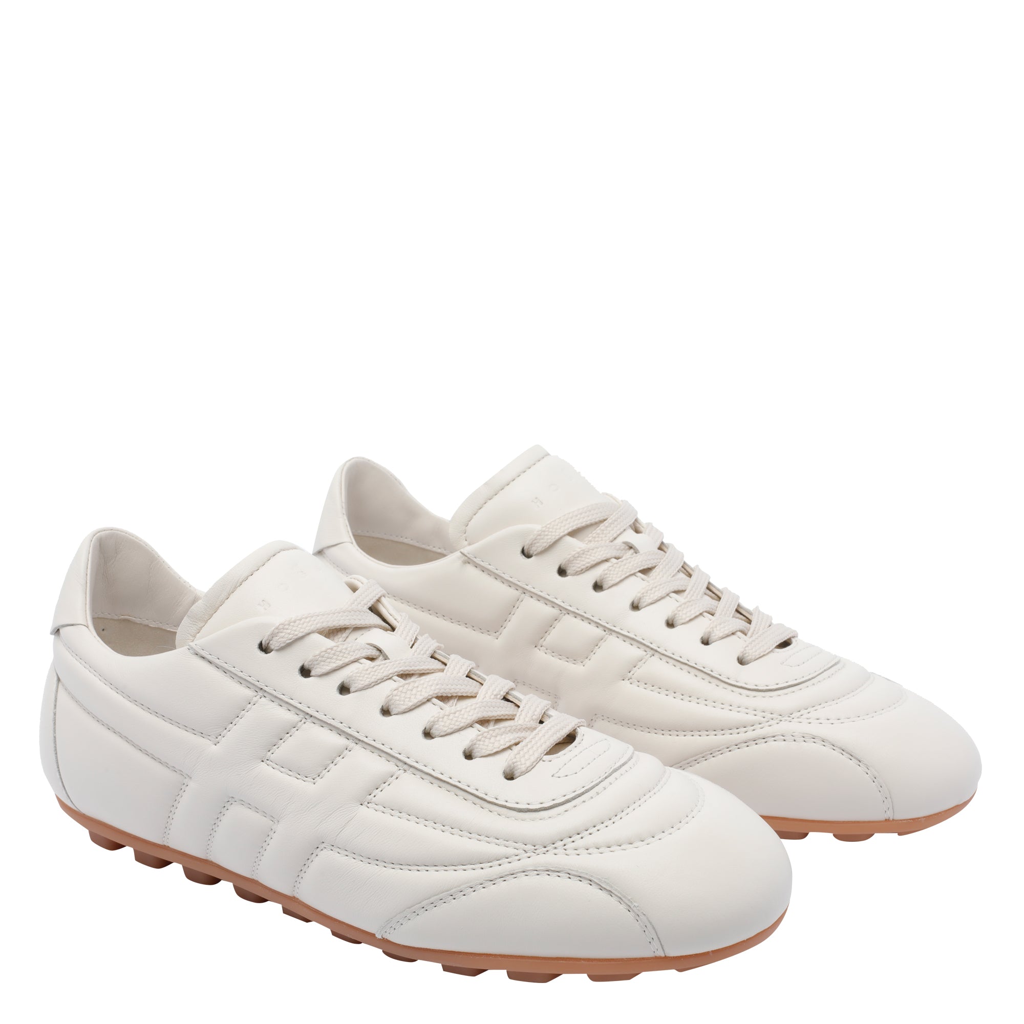 Hogan Sneakers White Leather Rubber Sole