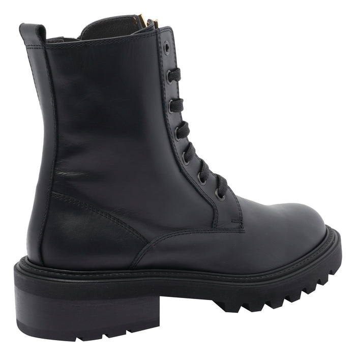Via Roma 15 Boots Black Leather Rubber Sole