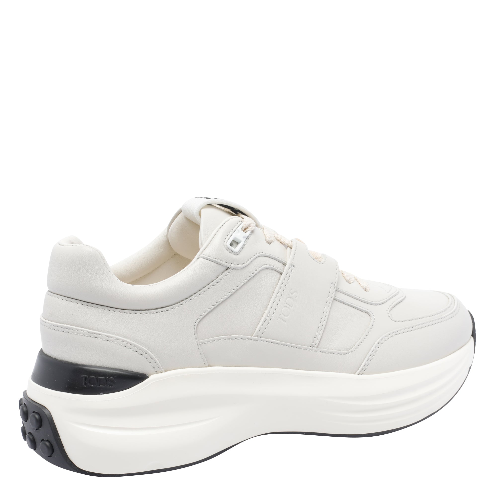 Tods Sneakers White Leather Rubber Sole