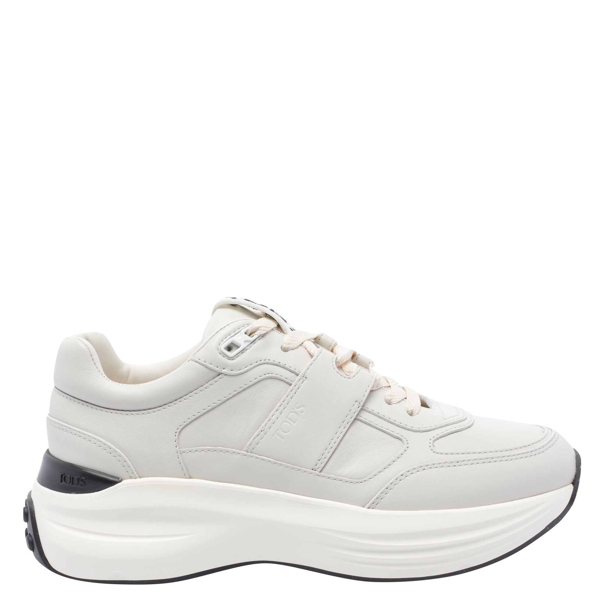 Tods Sneakers White Leather Rubber Sole