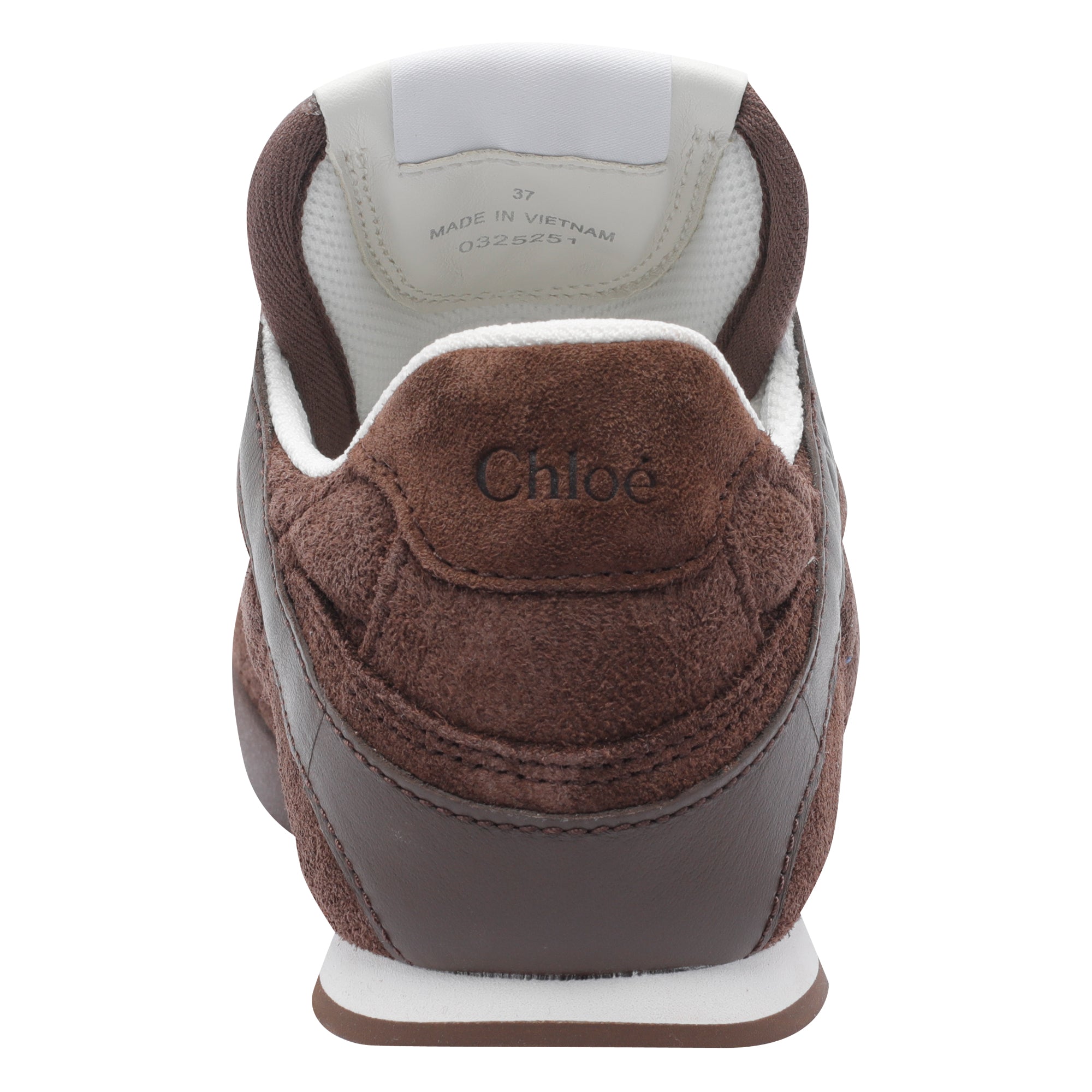 Chloè Sneakers Brown Leather Fabric Rubber Sole