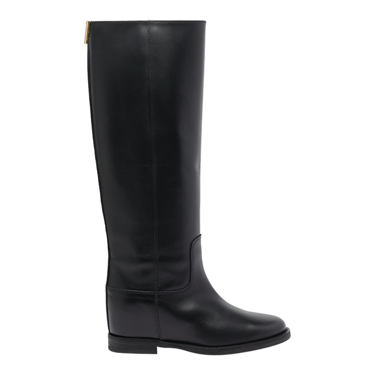 Via Roma 15 Boots Black Leather Rubber Sole