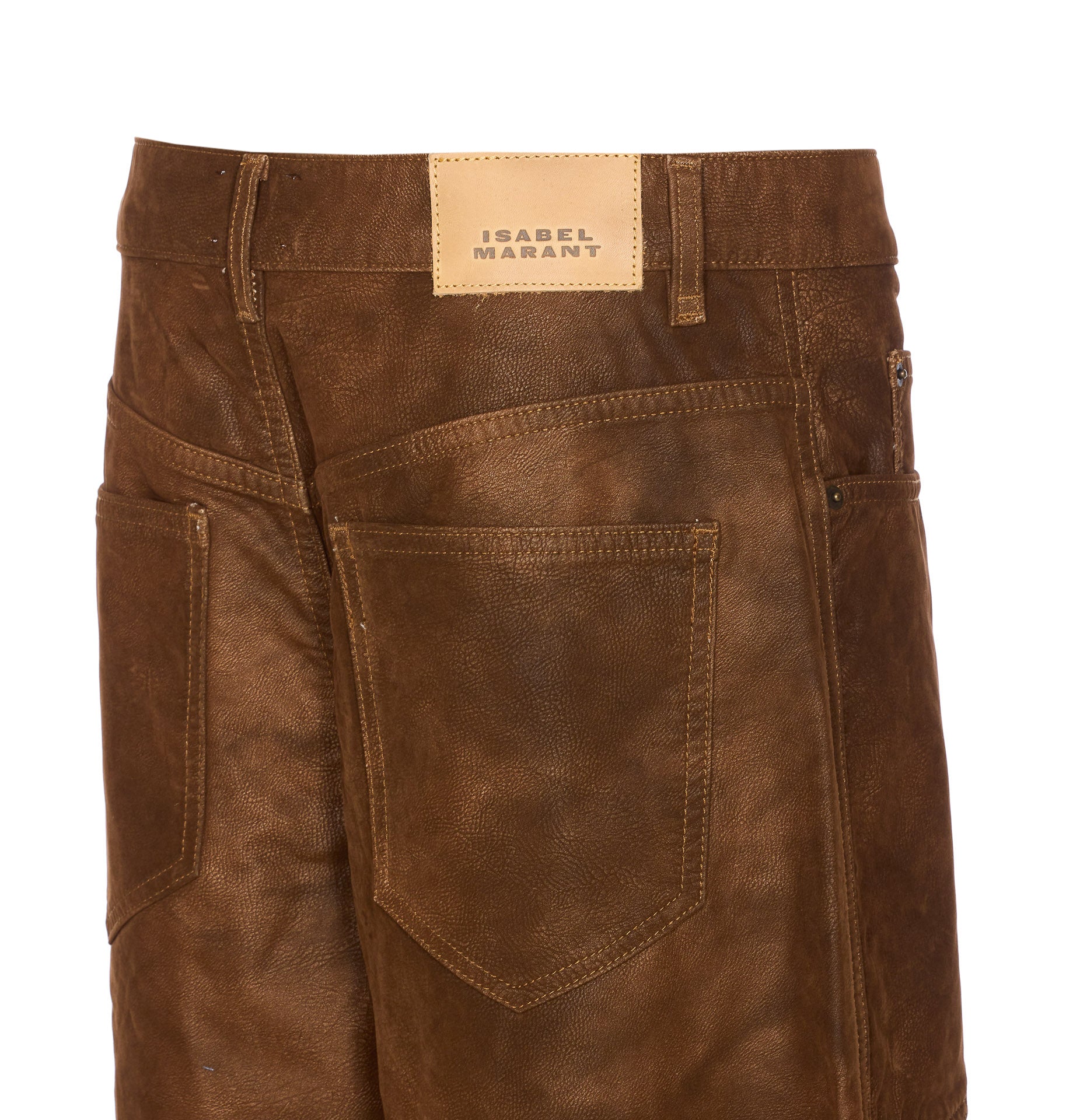 Isabel Marant Etoile Trousers Brown Polyurethane