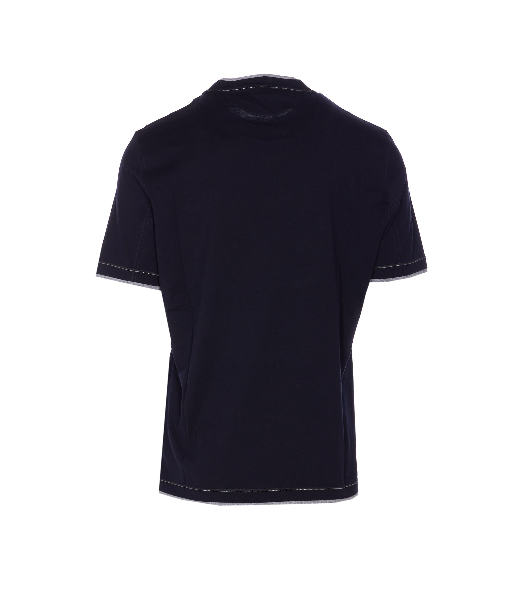 Brunello Cucinelli T-Shirts And Polos Blue Cotone