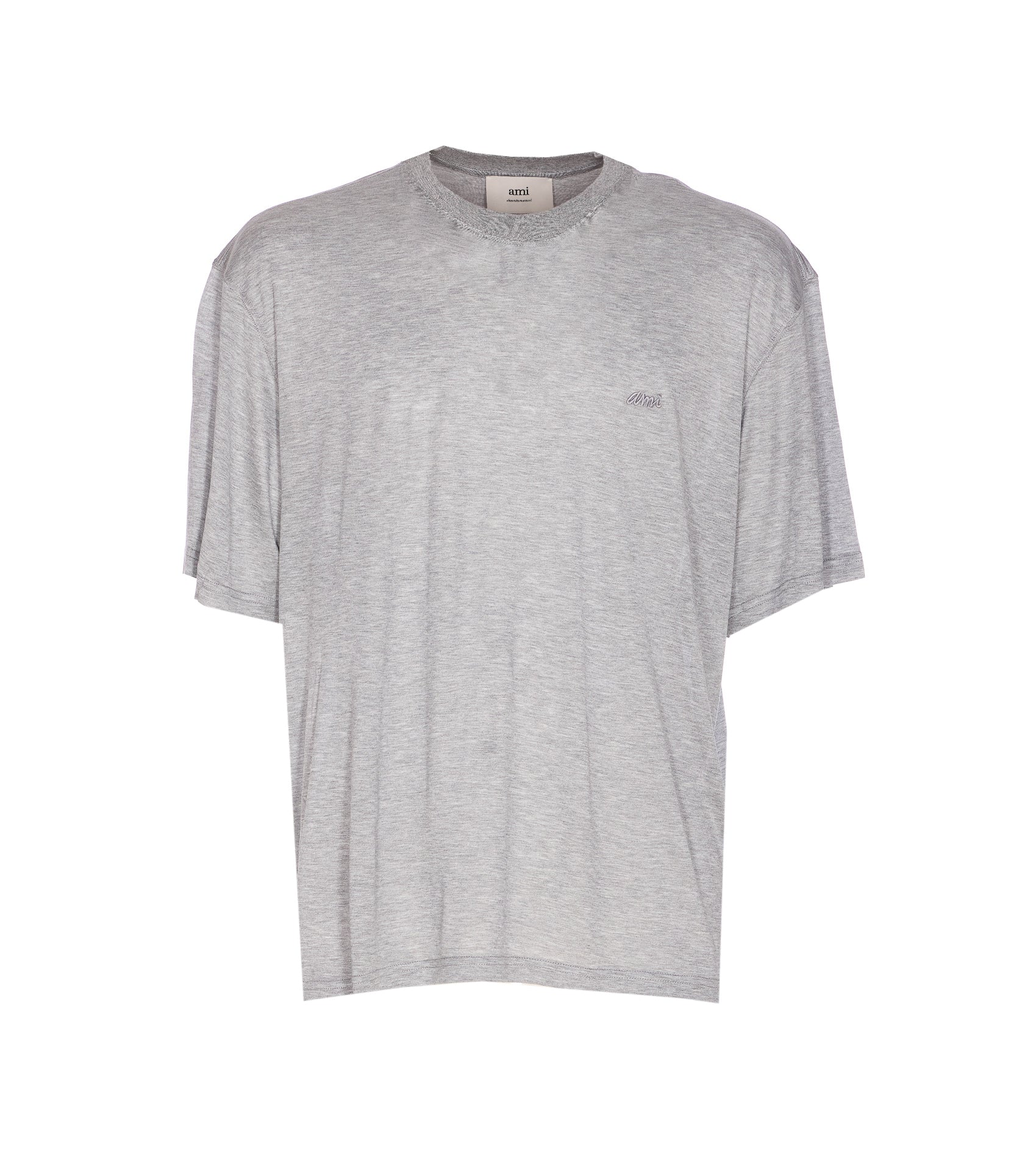 Ami Alexandre Matiussi T-shirts and Polos Grey Viscose