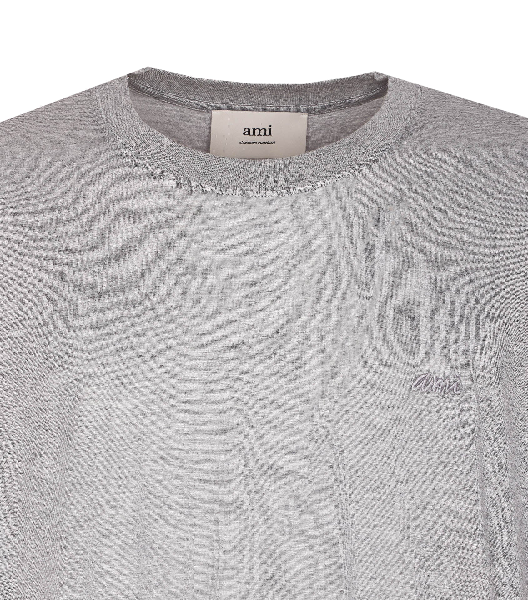 Ami Alexandre Matiussi T-shirts and Polos Grey Viscose