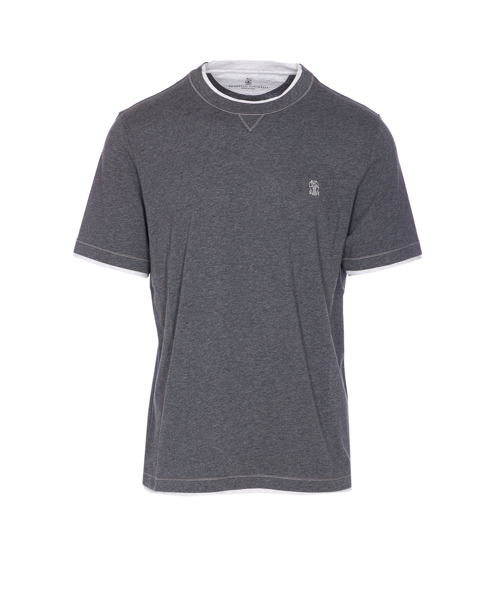 Brunello Cucinelli T-Shirts And Polos Grey Cotone