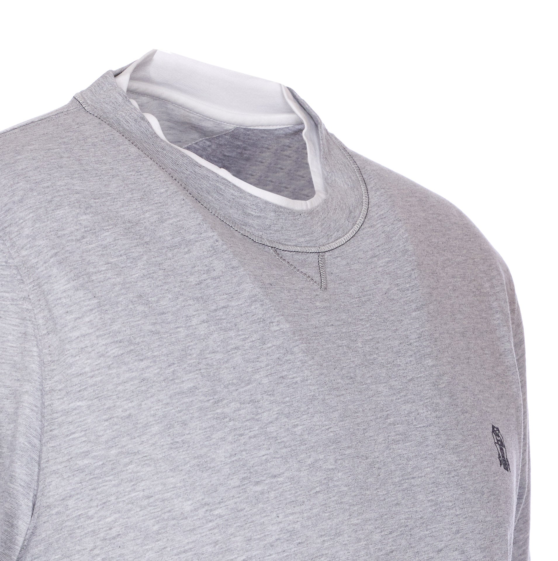 Brunello Cucinelli T-Shirts And Polos Grey Cotone
