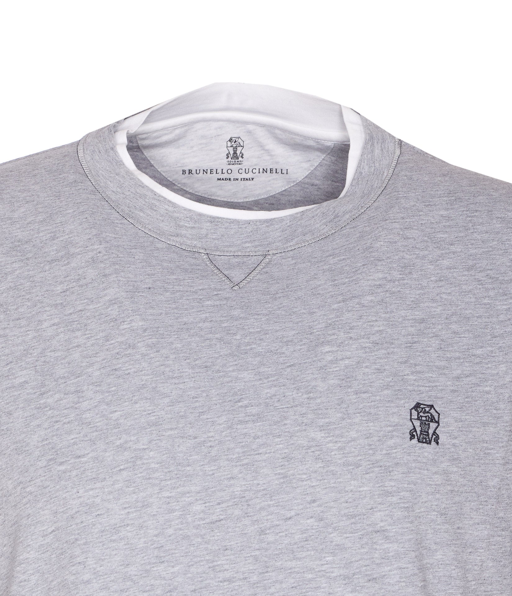Brunello Cucinelli T-Shirts And Polos Grey Cotone