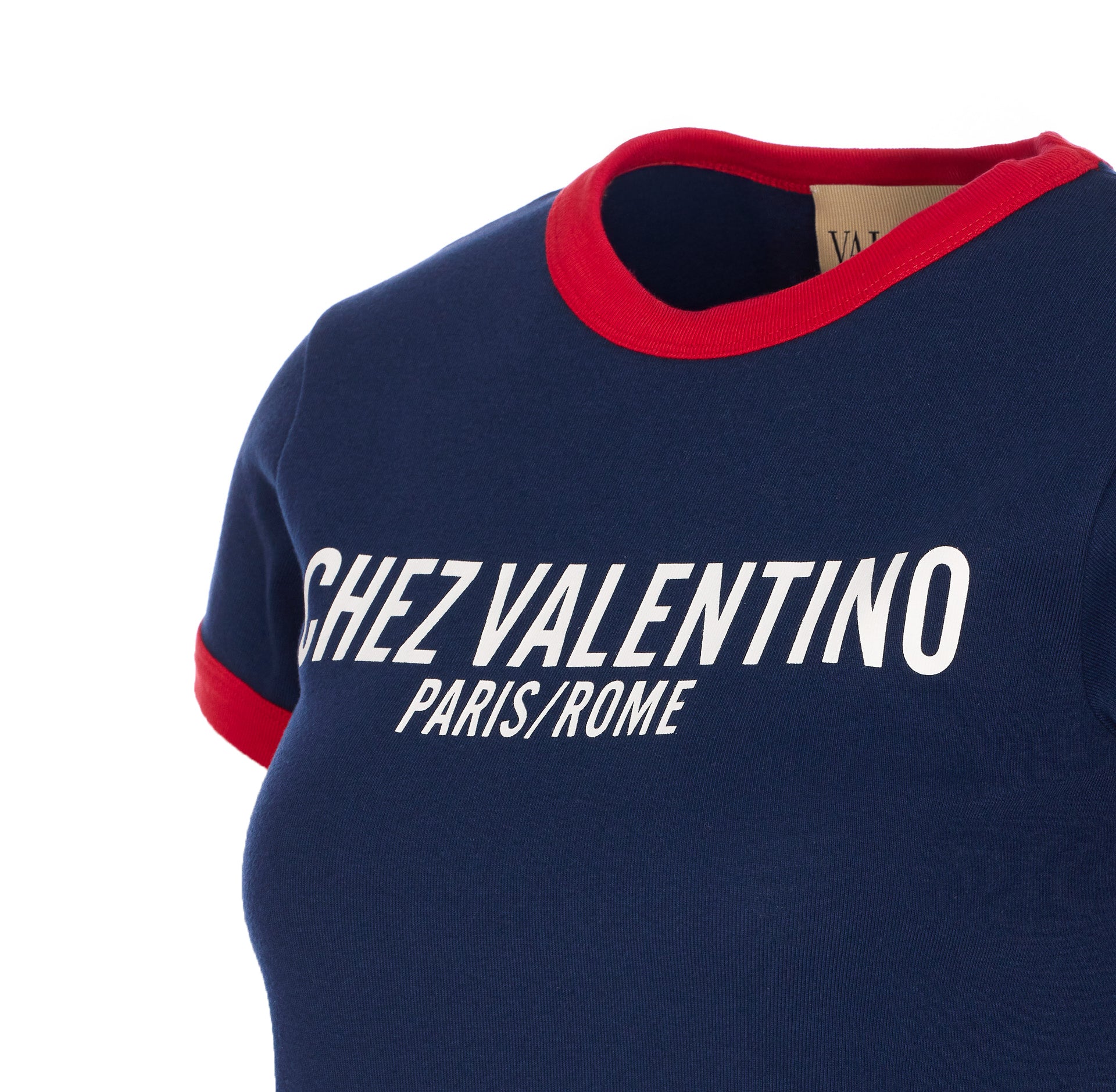 Valentino Garavani T-Shirts And Polos Blue Cotton
