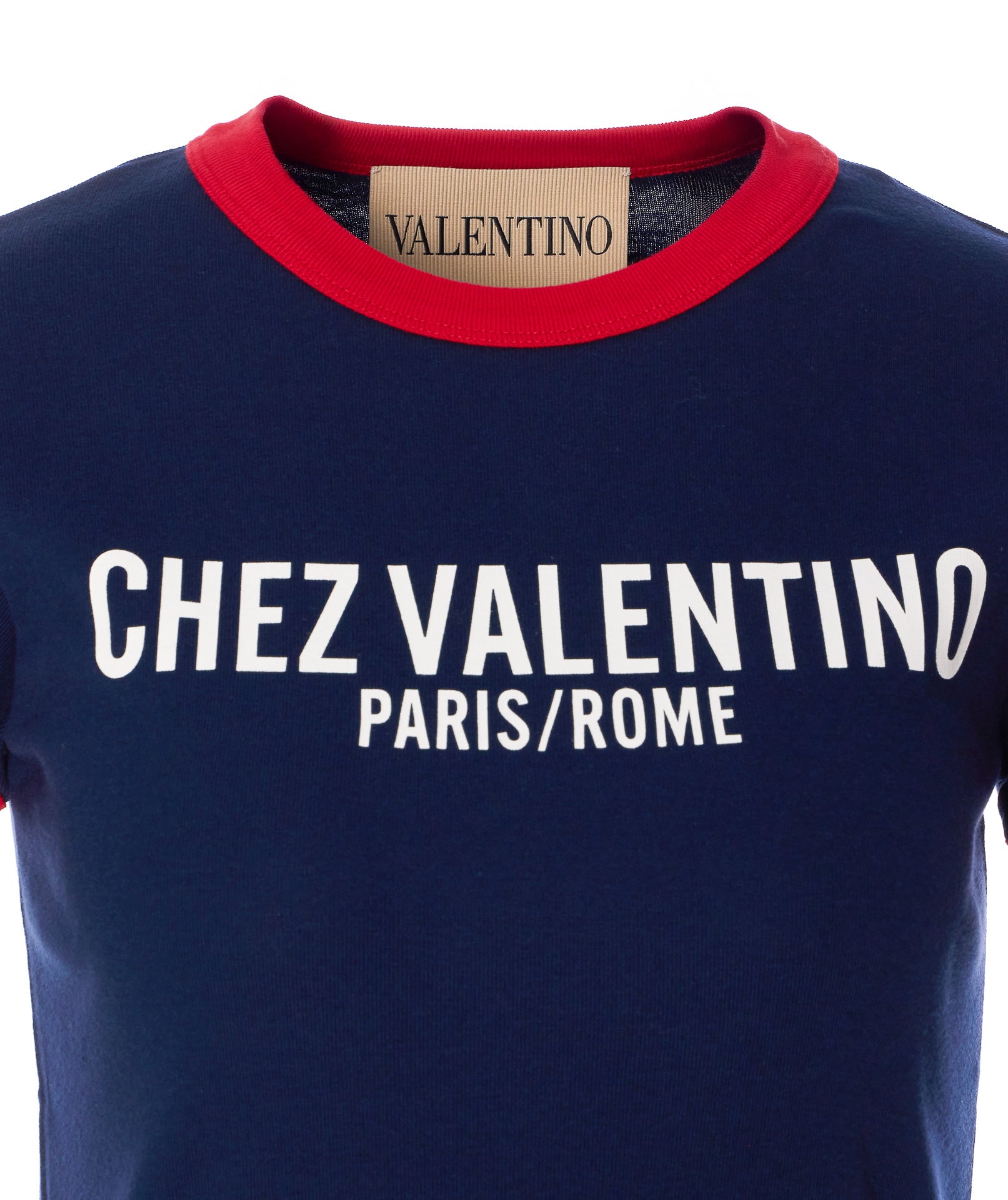 Valentino Garavani T-Shirts And Polos Blue Cotton