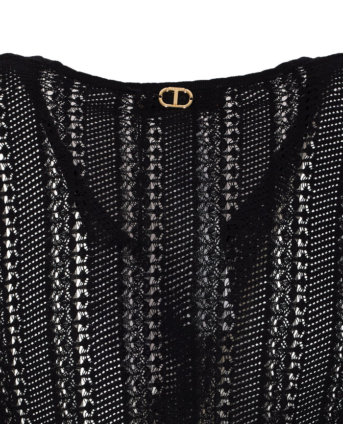 Twin-Set Dresses Black Cotton
