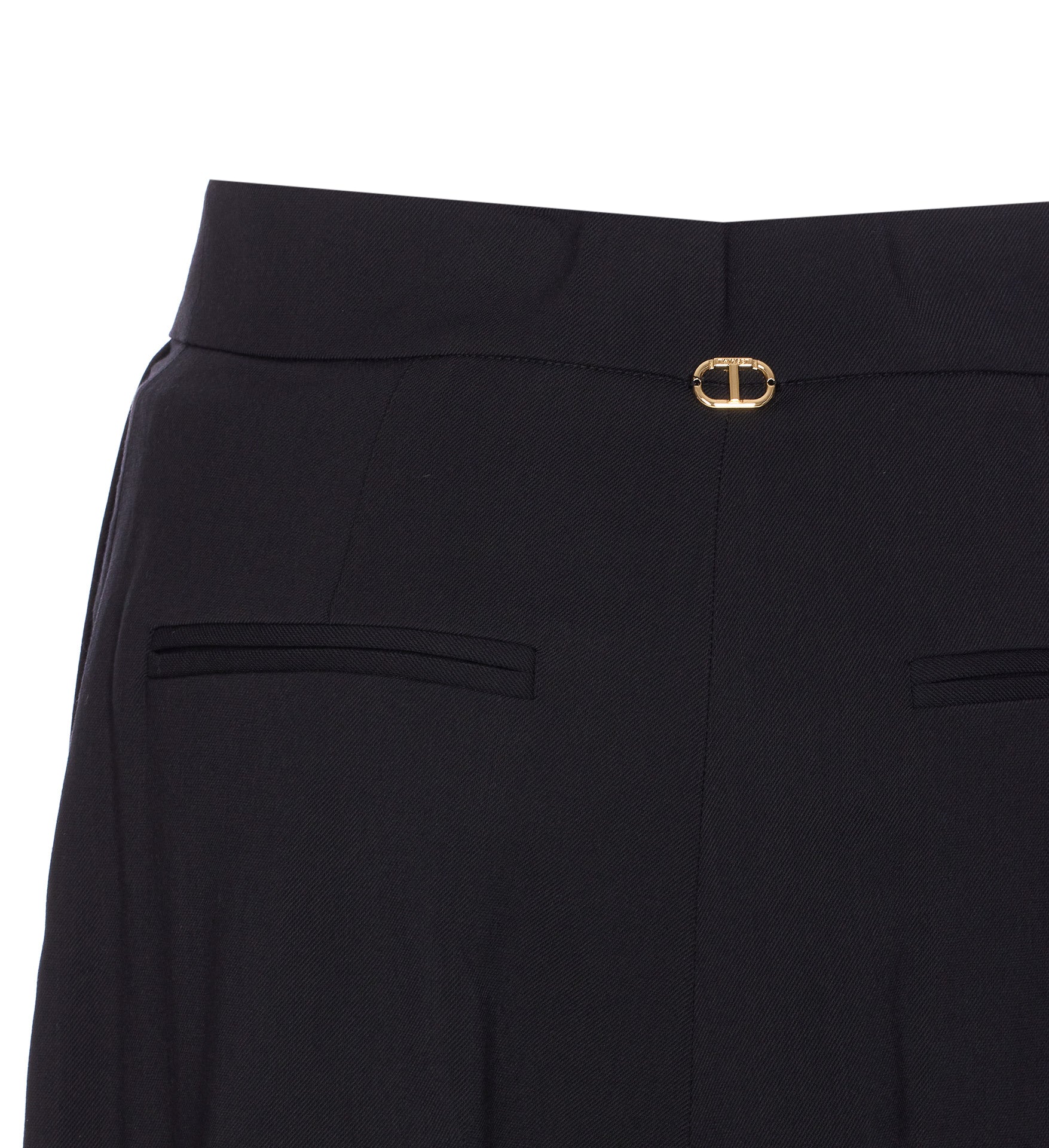 Twin-Set Trousers Black Viscose
