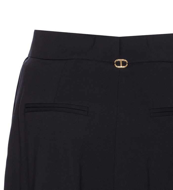 Twin-Set Trousers Black Viscose