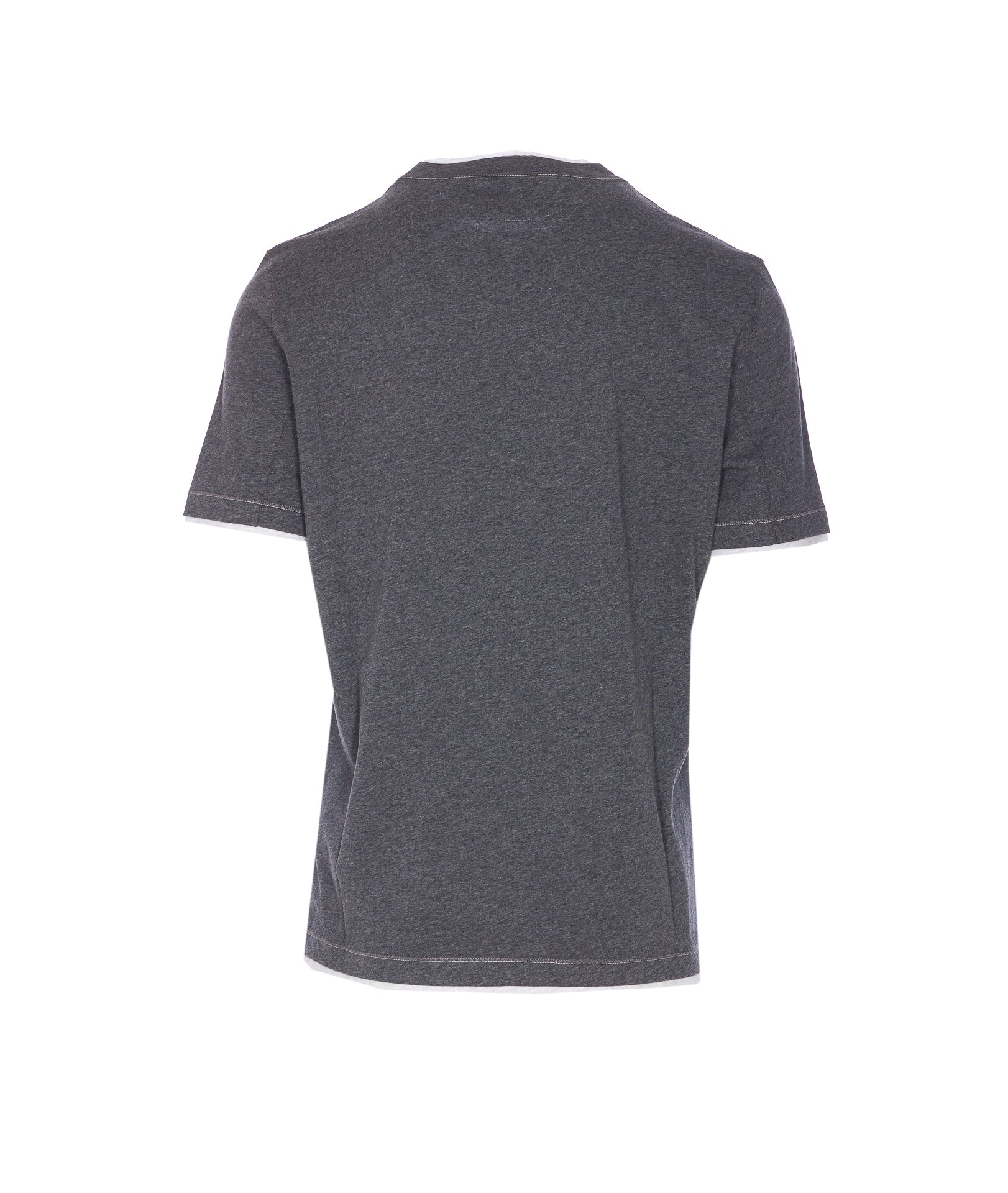 Brunello Cucinelli T-Shirts And Polos Grey Cotone