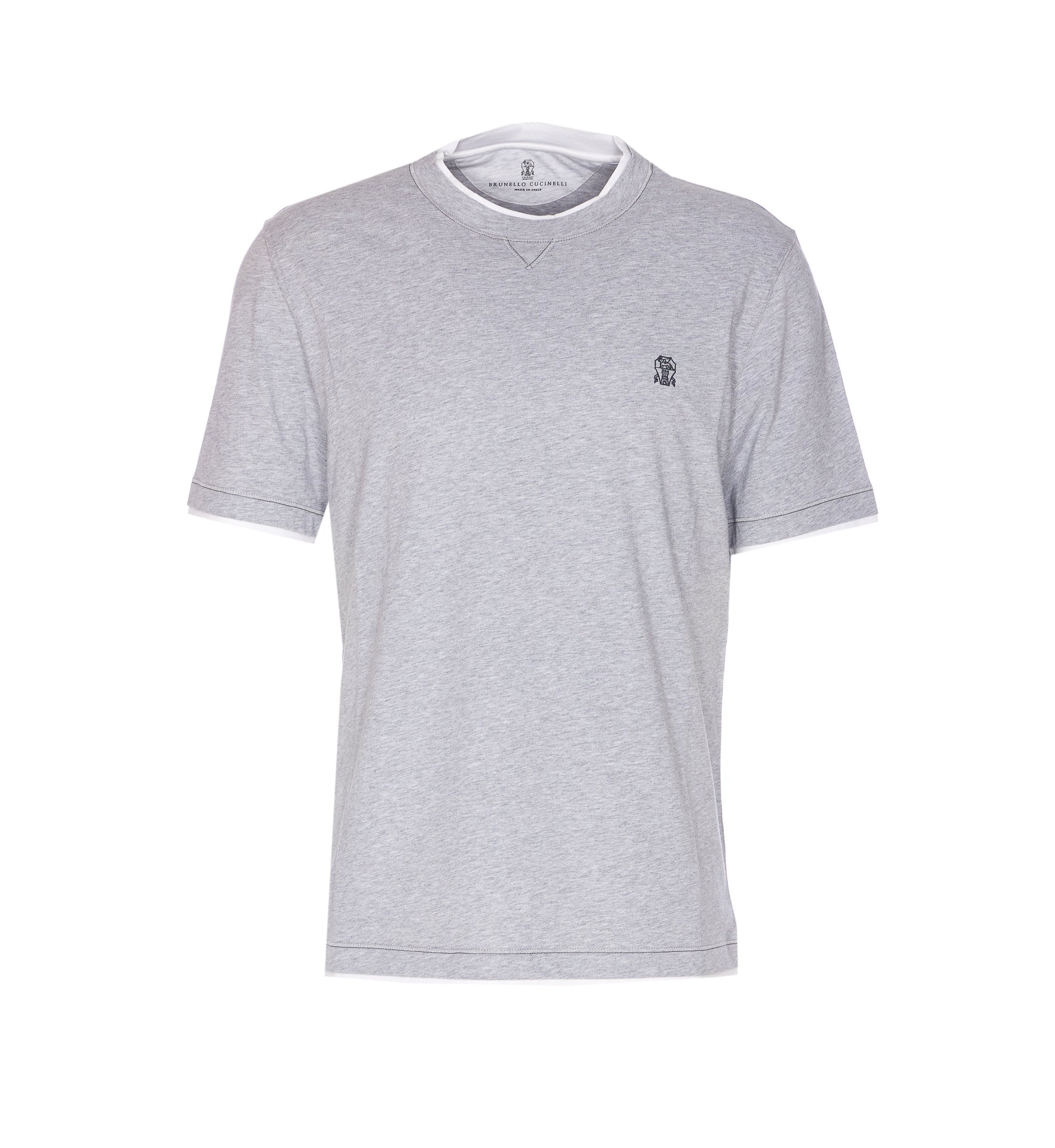 Brunello Cucinelli T-Shirts And Polos Grey Cotone