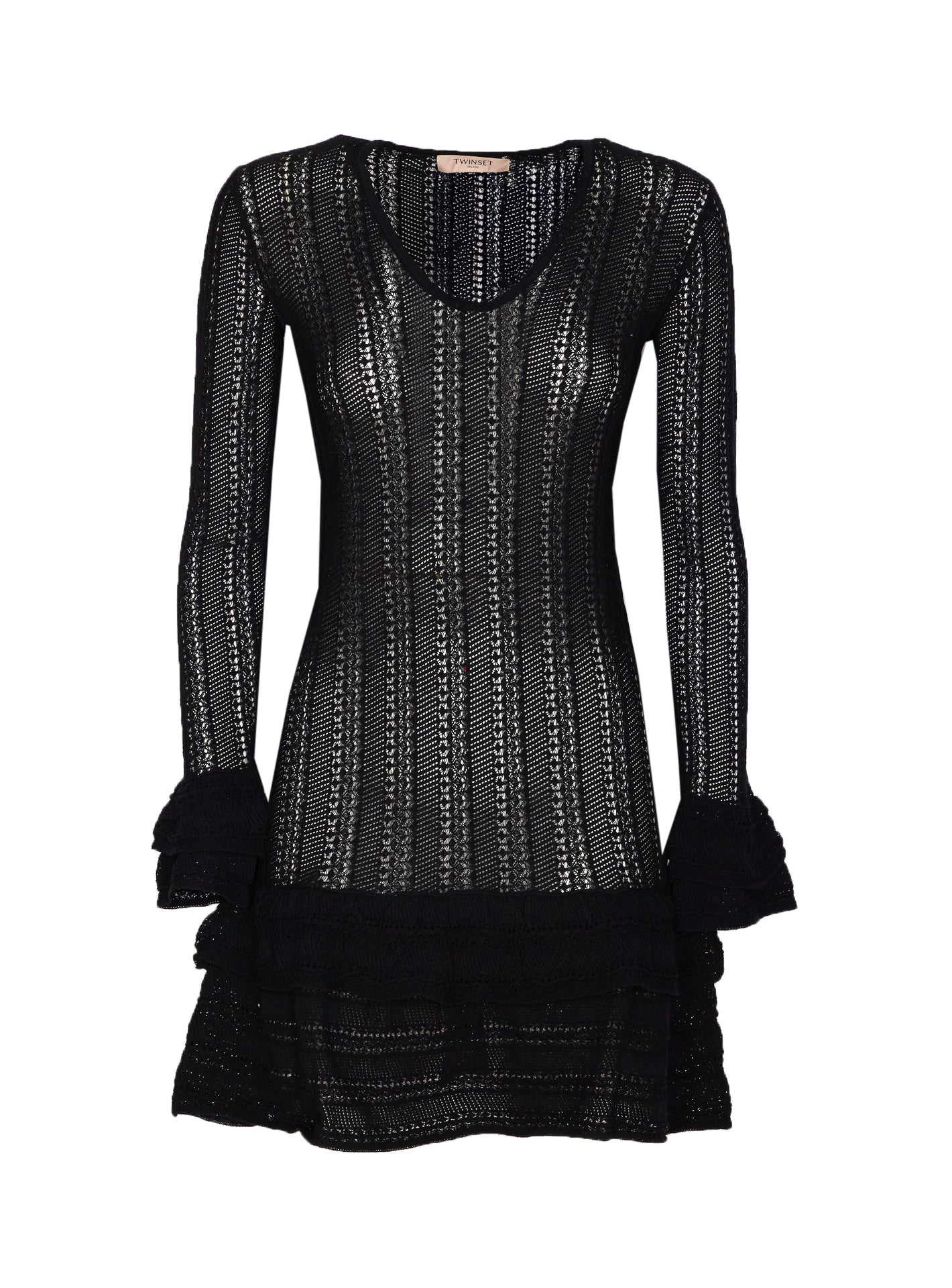 Twin-Set Dresses Black Cotton