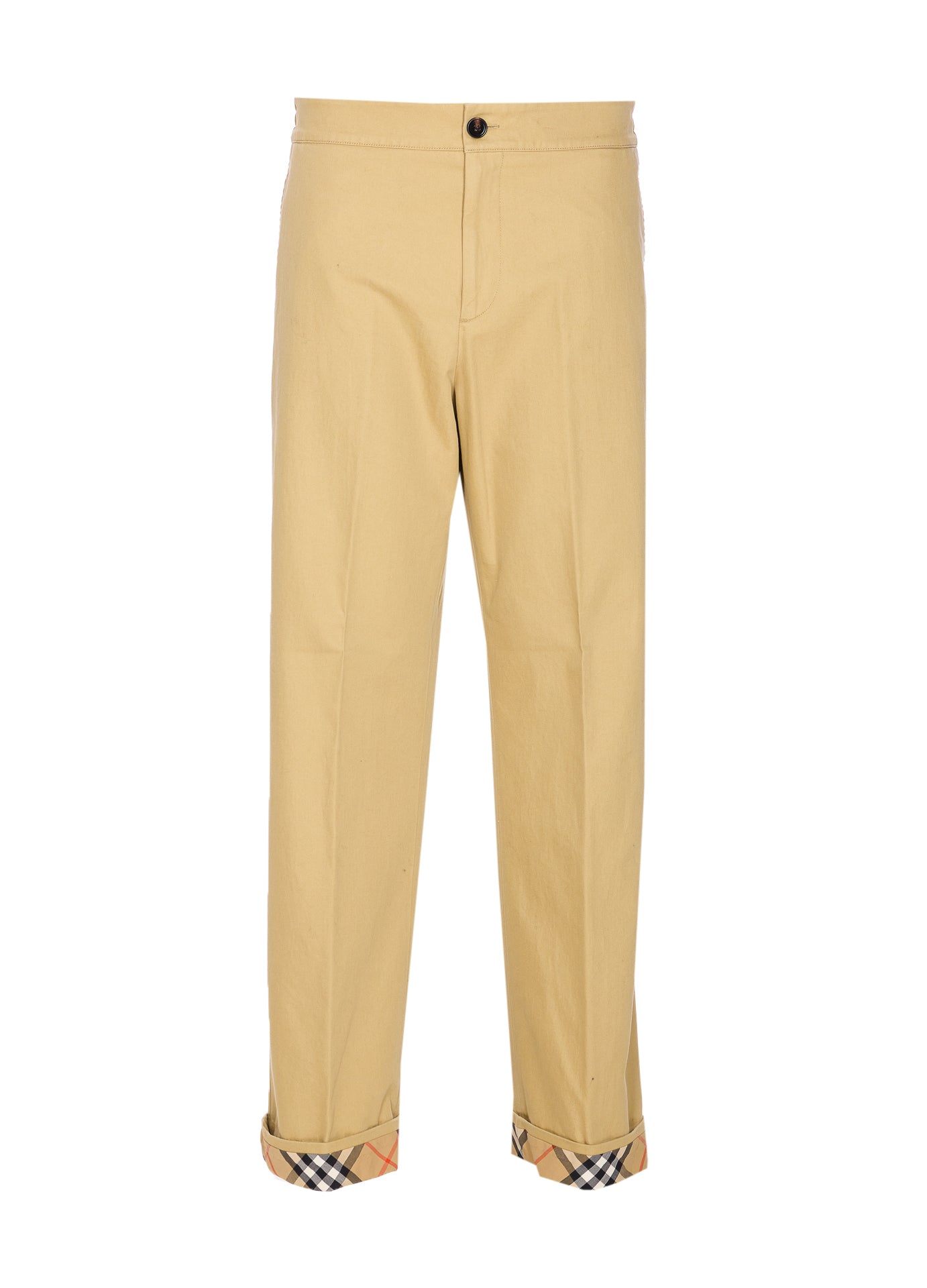 Burberry Trousers Beige Cotton