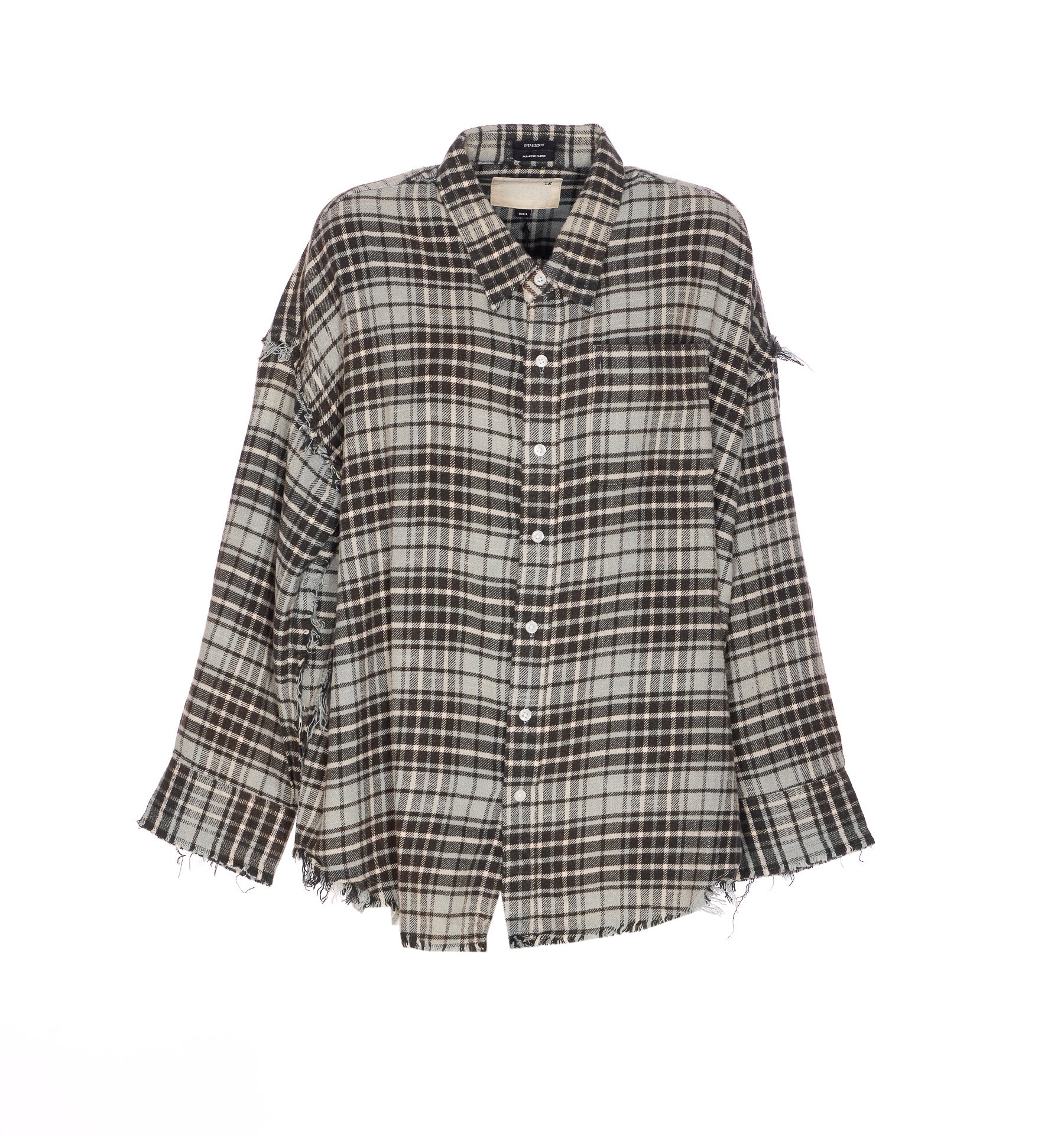 R13 Shirts Grey Cotton
