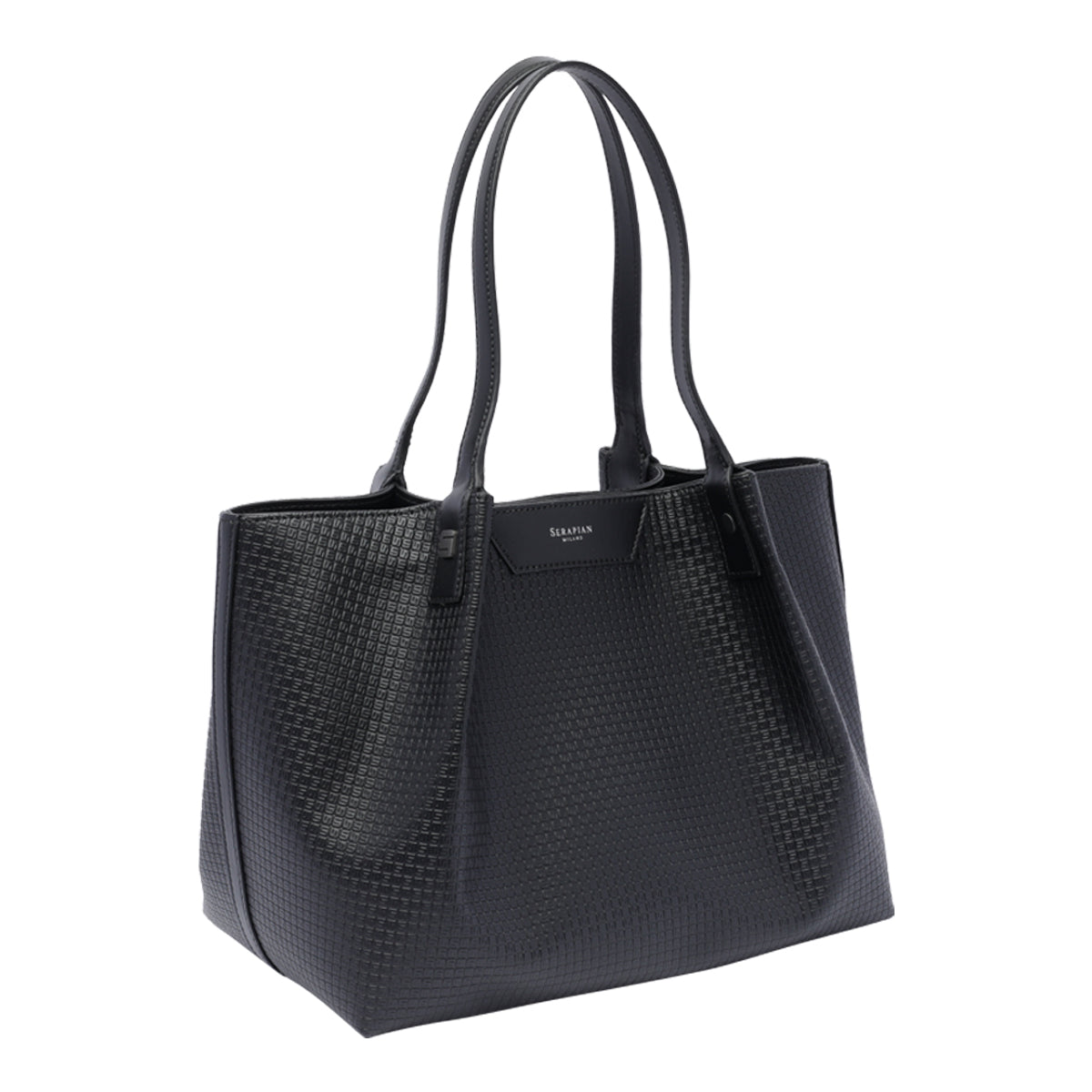 Serapian Bags Black Canvas Resinato