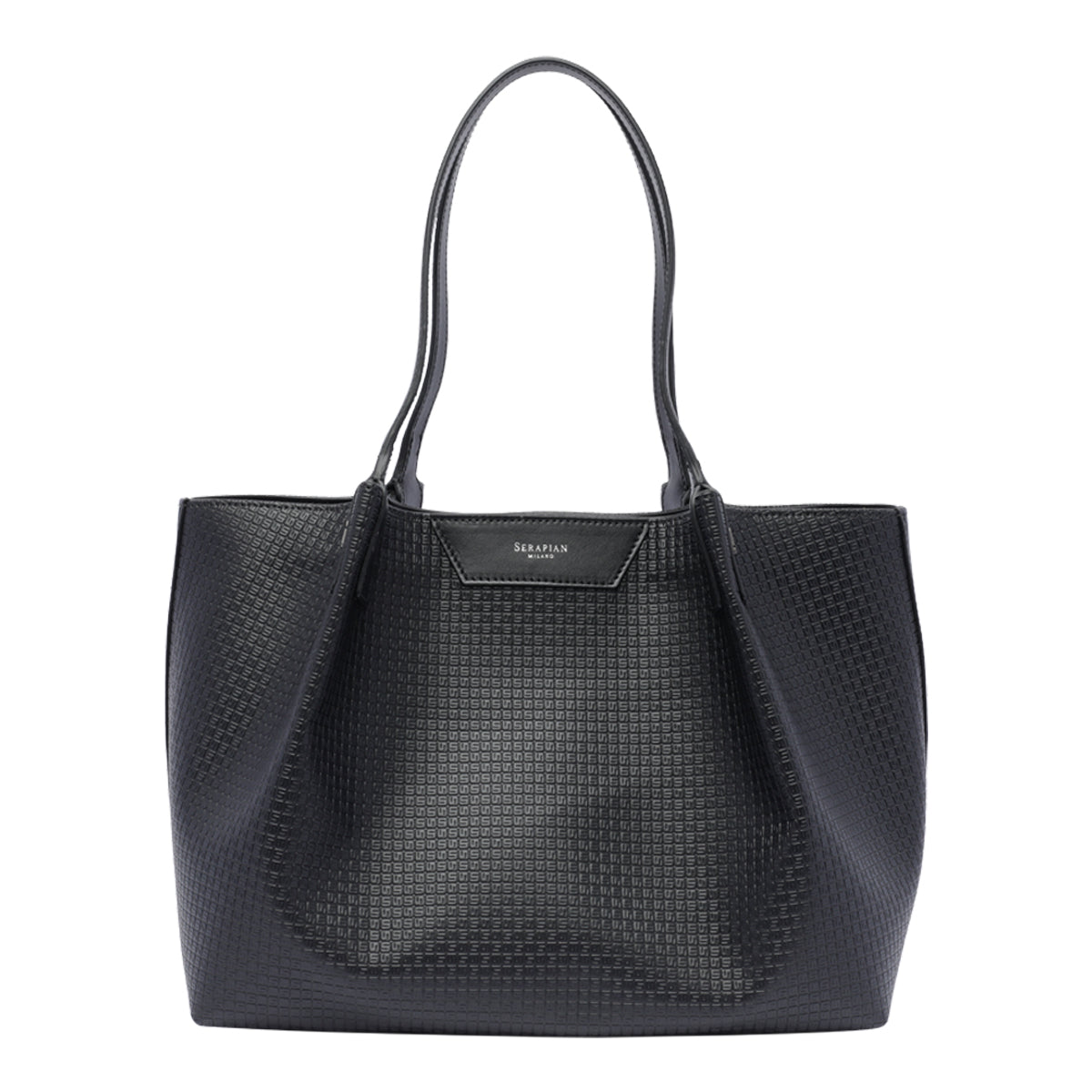 Serapian Bags Black Canvas Resinato