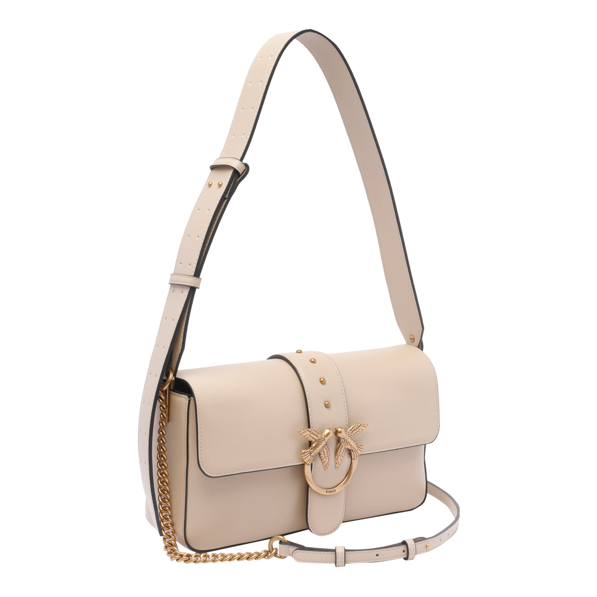 Pinko Bags Beige Calf Leather