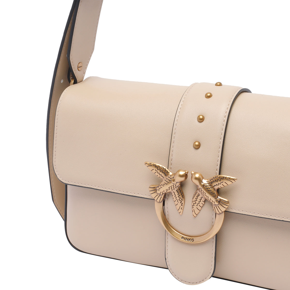 Pinko Bags Beige Calf Leather