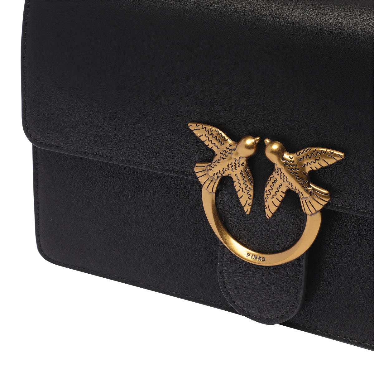 Pinko Bags Black Calf Leather