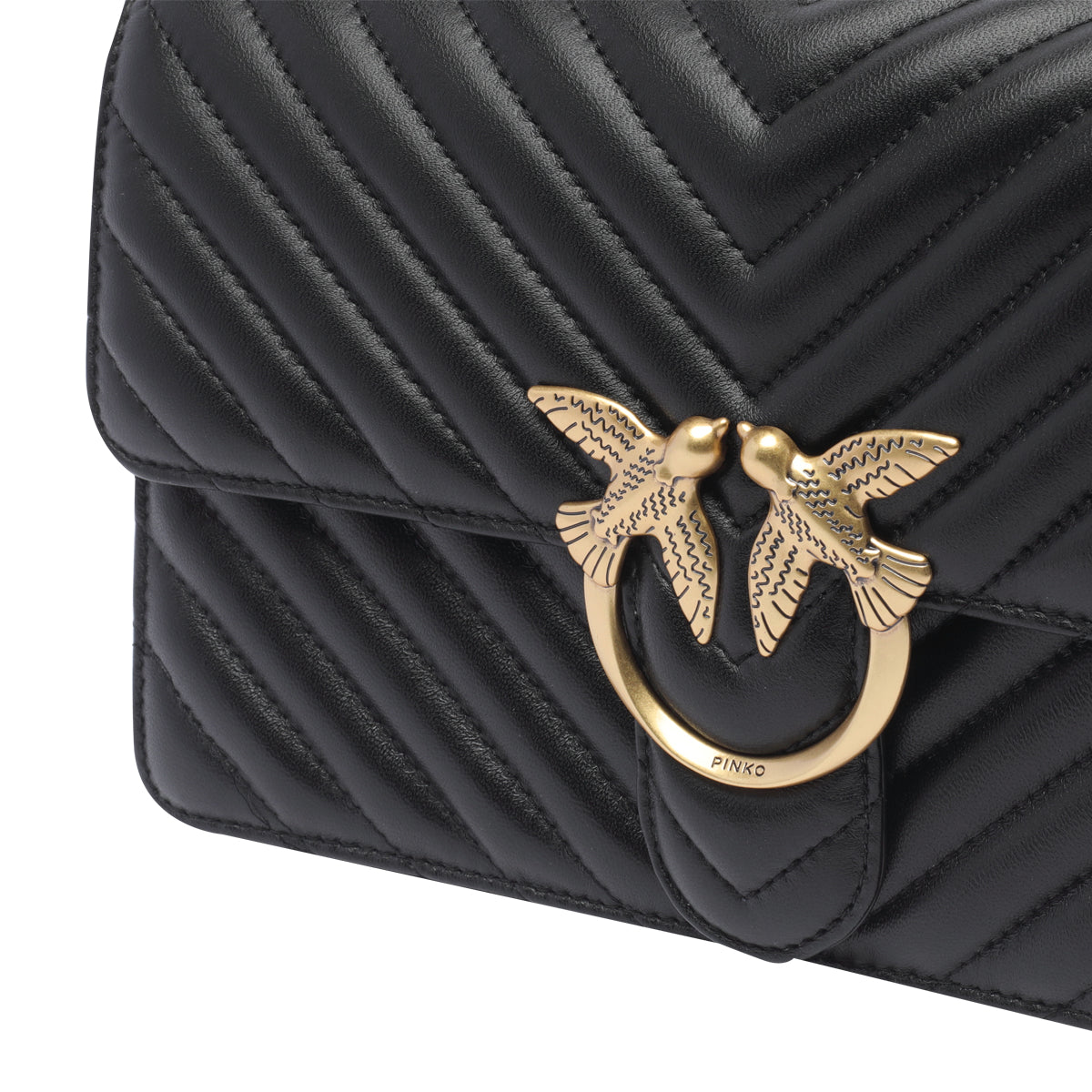 Pinko Bags Black Calf Leather