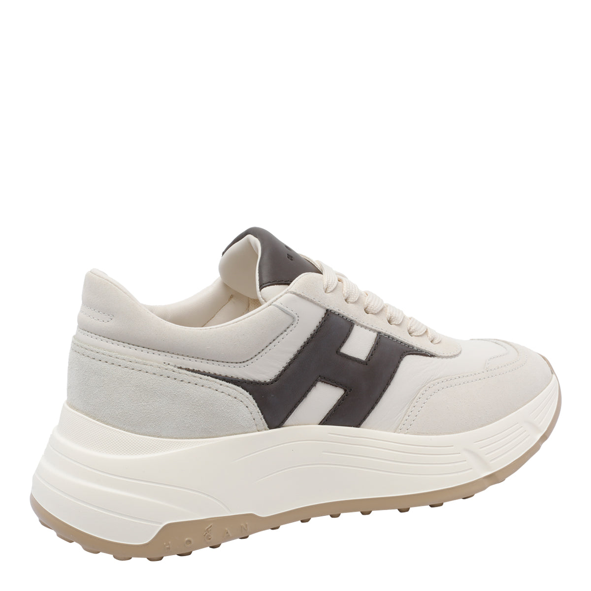 Hogan Sneakers White Suede Leather/ Rubber Sole