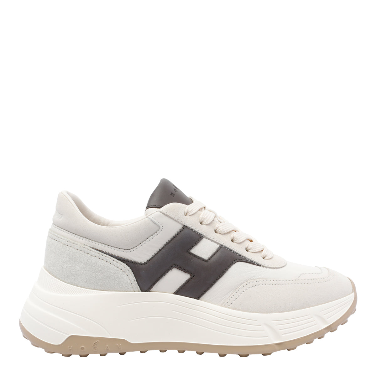 Hogan Sneakers White Suede Leather/ Rubber Sole