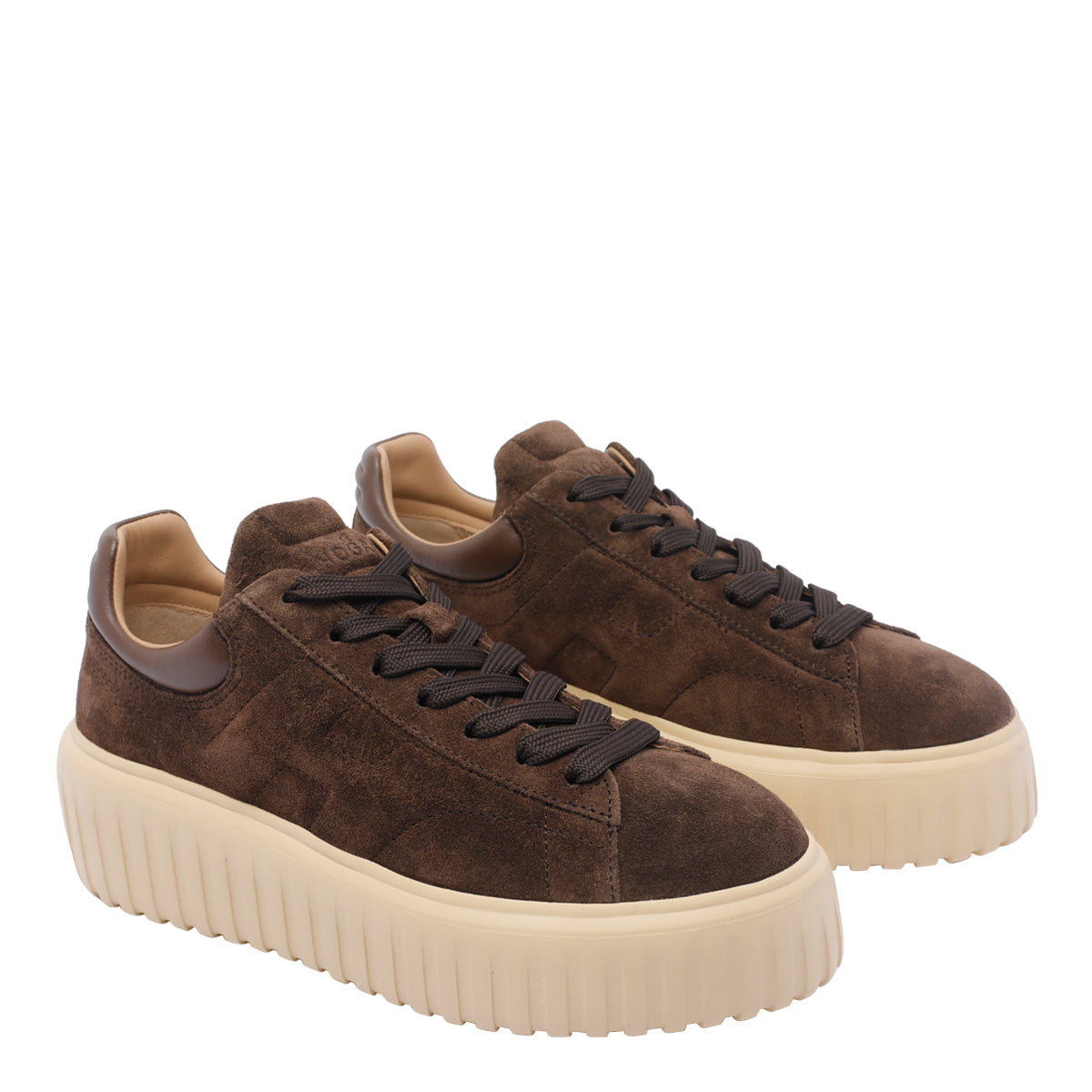 Hogan Sneakers Brown Suede Leather/ Rubber Sole