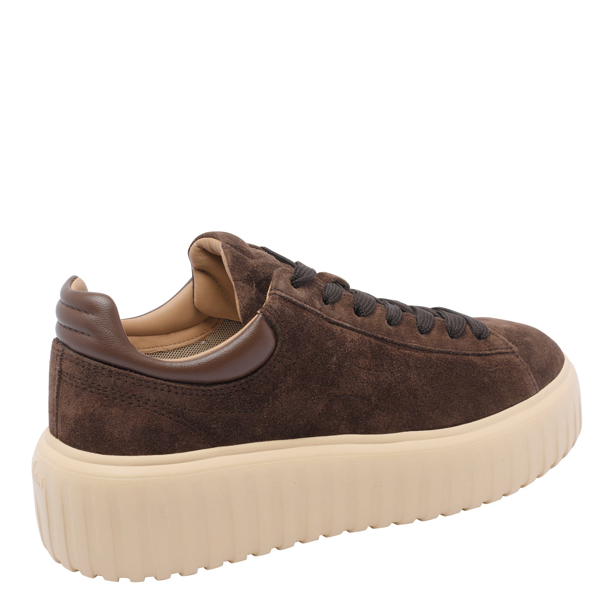 Hogan Sneakers Brown Suede Leather/ Rubber Sole