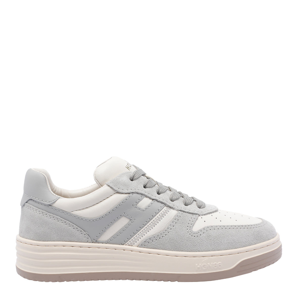 Hogan Sneakers Grey Calf Leather/ Rubber Sole