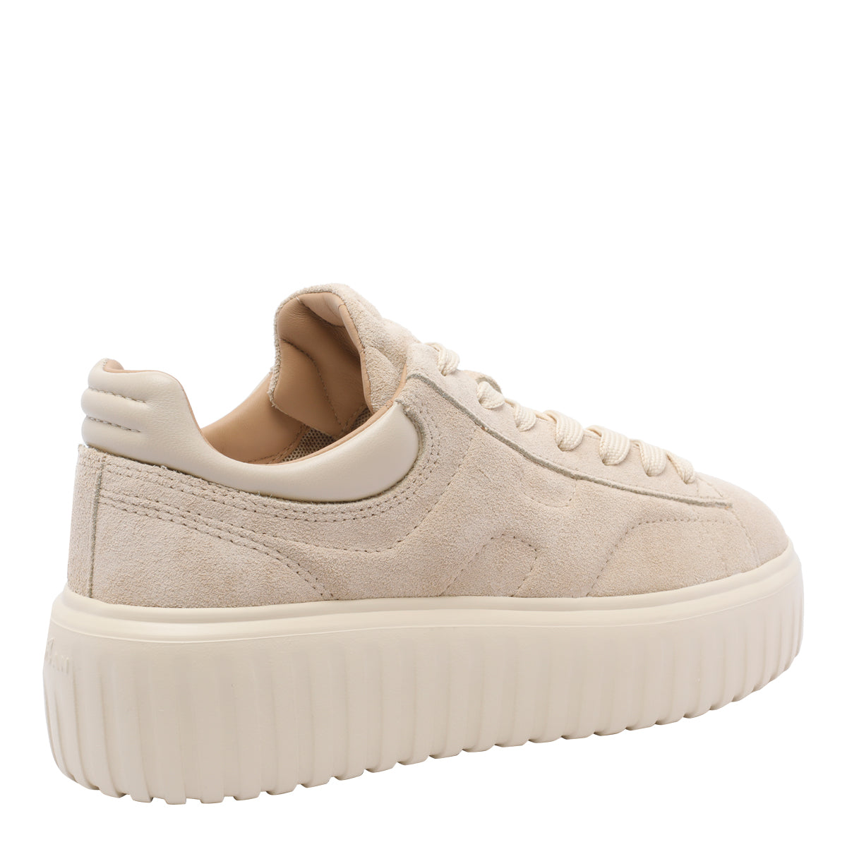 Hogan Sneakers Beige Calf Leather/ Rubber Sole