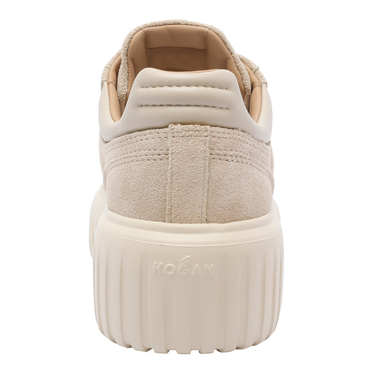 Hogan Sneakers Beige Calf Leather/ Rubber Sole