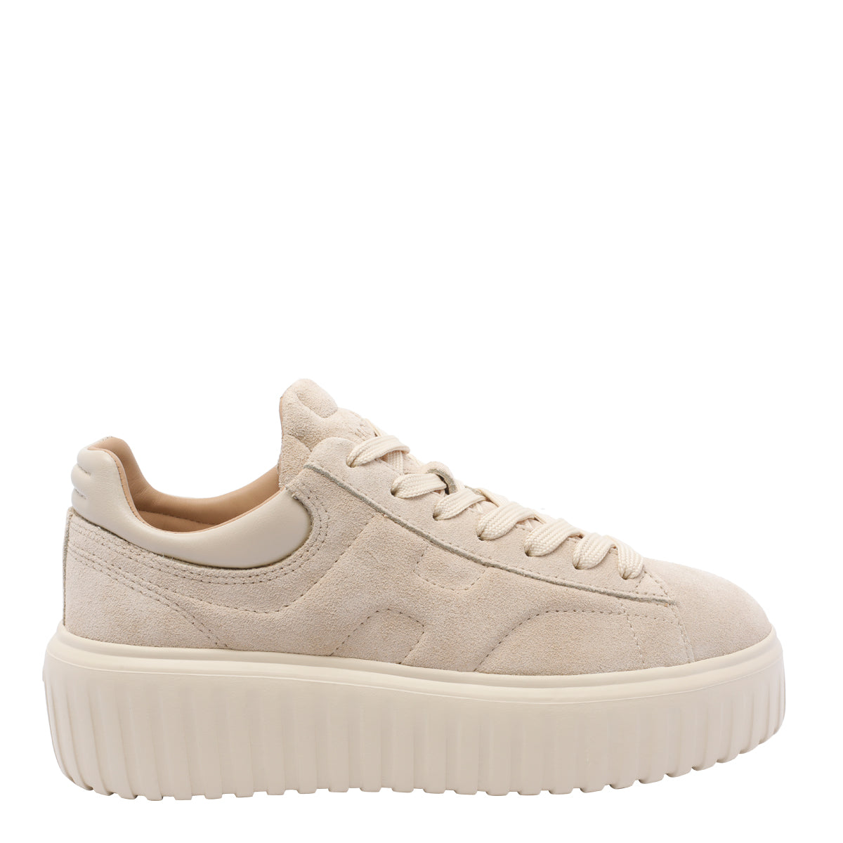 Hogan Sneakers Beige Calf Leather/ Rubber Sole