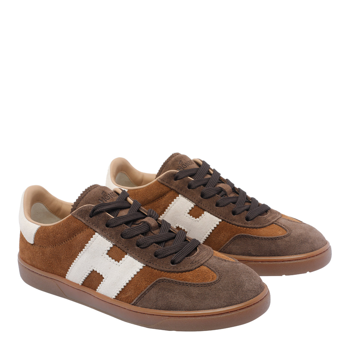 Hogan Sneakers Brown Suede Leather/ Rubber Sole